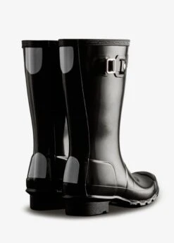 Childs Hunter Gloss Wellingtons - Black -Equestrian Sale Store hunter kids gloss black 3rdy