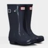 Childs Hunter Gloss Wellingtons - Navy -Equestrian Sale Store hunterchildsnavy4rdy