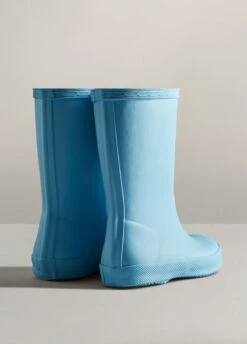 Hunter Kids First Classic Wellingtons - Borealis Blue -Equestrian Sale Store hunterfirstborealis3rdy