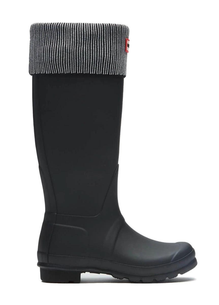 Hunter Glitter Tall Boot Sock - Silver/Black 3 Hunter Glitter Tall Boot Sock - Silver/Black