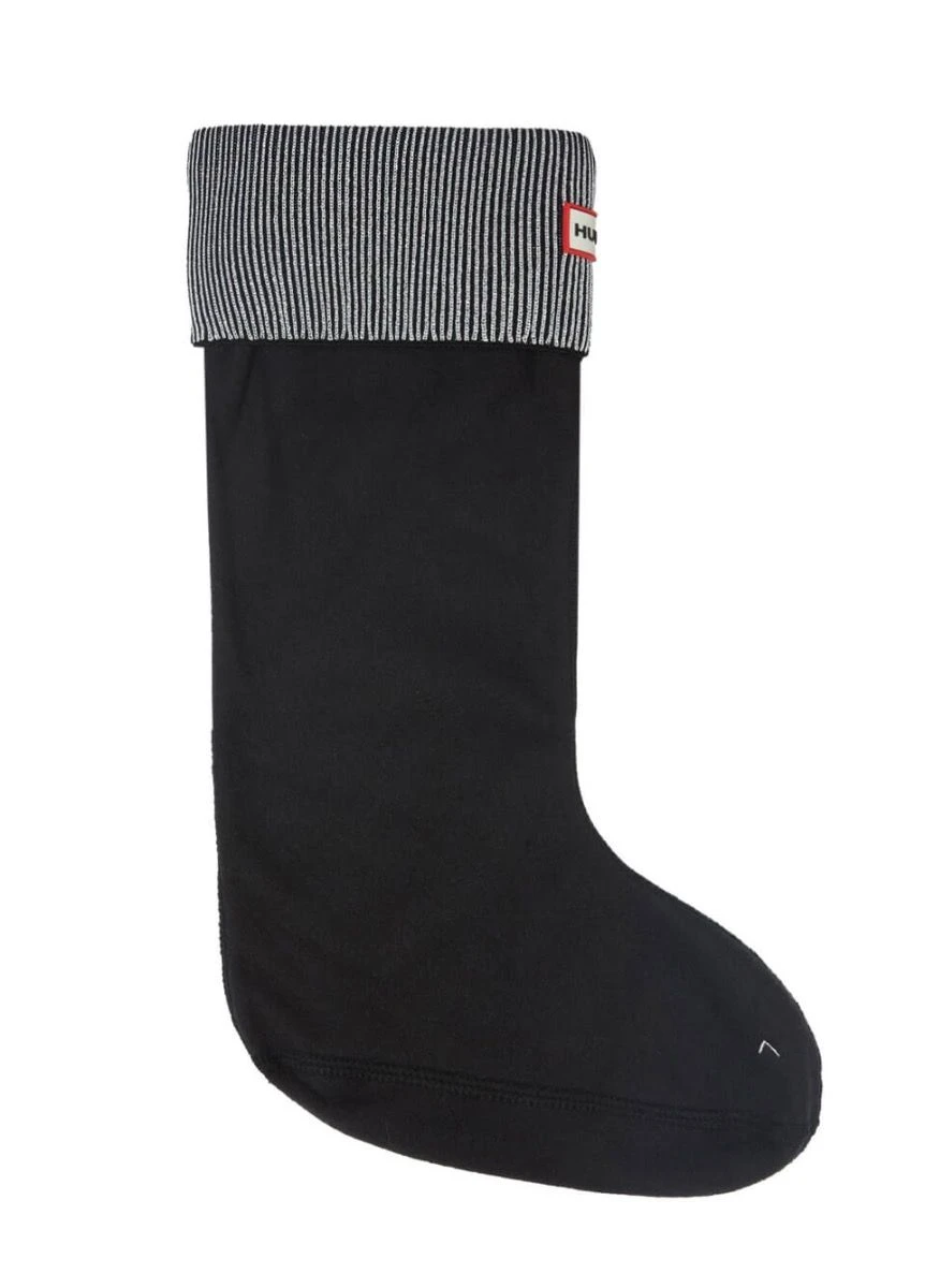 Hunter Glitter Tall Boot Sock - Silver/Black 4 Hunter Glitter Tall Boot Sock - Silver/Black - Image 2