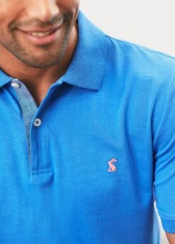 Joules Mens Hanfield Polo Shirt - Eton Blue -Equestrian Sale Store joules hanfield eton blue3