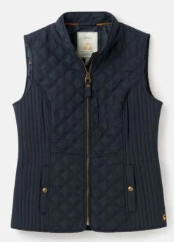 Joules Minx Diamond Quilted Gilet - Marine Navy -Equestrian Sale Store joulesminxgiletnavy8rdy