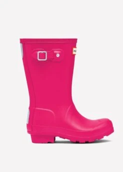 Childs Hunter Wellingtons - Bright Pink -Equestrian Sale Store kidsorigbrpinkrdy
