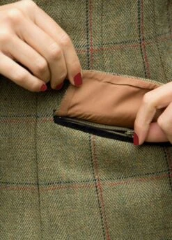 Equetech Ladies Launton Deluxe Tweed Riding Jacket - Green 10 Equetech Ladies Launton Deluxe Tweed Riding Jacket - Green -Equestrian Sale Store laj3