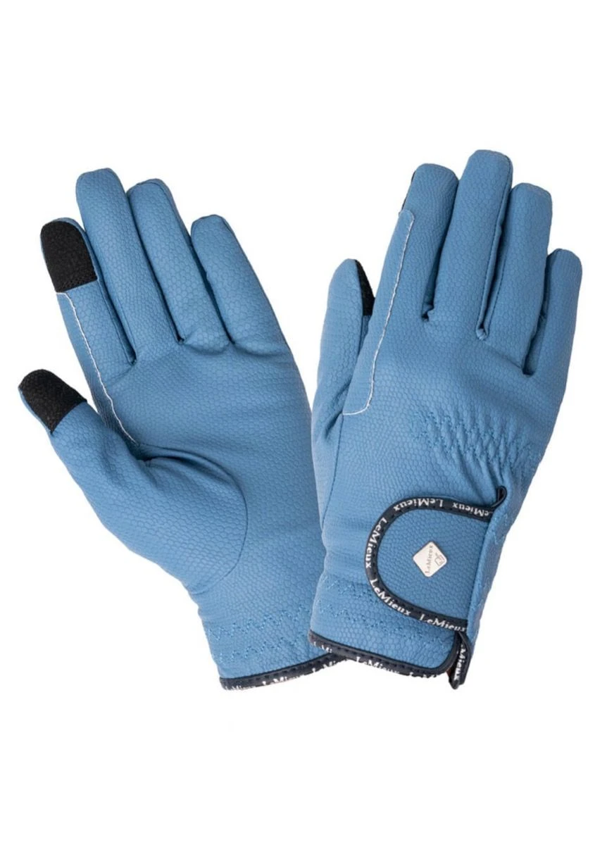 LeMieux Pro Touch Classic Riding Gloves - Ice Blue 3 LeMieux Pro Touch Classic Riding Gloves - Ice Blue