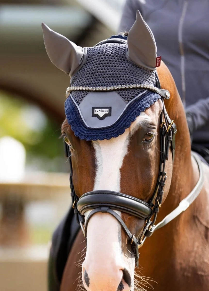 LeMieux Loire Fly Hood - Twilight Grey 4 LeMieux Loire Fly Hood - Twilight Grey - Image 2