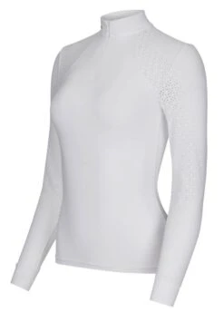 LeMieux Olivia Long Sleeve Show Shirt - White -Equestrian Sale Store lemieux olivia ls shirt white 3rdy