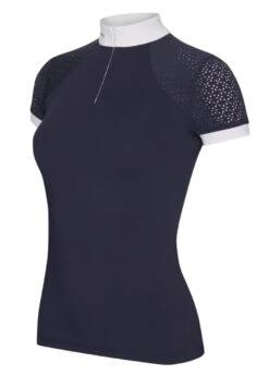 LeMieux Olivia Short Sleeve Show Shirt - Navy -Equestrian Sale Store lemieux olivia ss shirt navy 2rdy