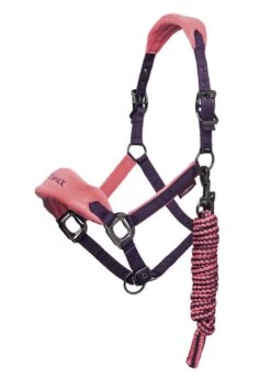 LeMieux Vogue Fleece Headcollar & Leadrope - Papaya