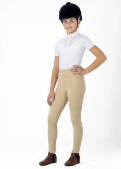 LeMieux Young Rider Pull On Breech - Beige -Equestrian Sale Store lemieux young breech beige 3rdy