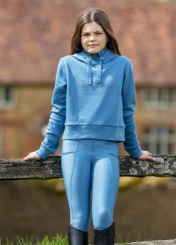 LeMieux Young Rider Cropped Hoodie - Ice Blue -Equestrian Sale Store lemieux youth breech ice blue 3rdy 1