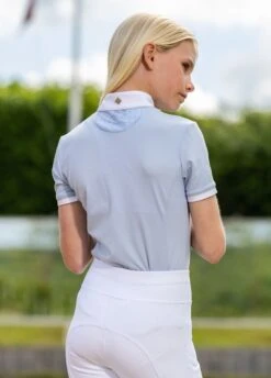 LeMieux Young Rider Belle Show Shirt - Mist -Equestrian Sale Store lm belle mist 4rdy