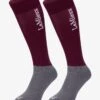 LeMieux Competition Socks - Burgundy -Equestrian Sale Store lm comp socks burgundy 1rdy