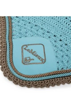 LeMieux Classic Fly Hood - Azure -Equestrian Sale Store lmclassicflyhoodazurerdy