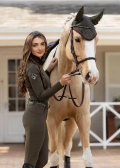 LeMieux Classic Fly Hood - Oak -Equestrian Sale Store lmflyoodoak3rdy