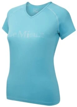 LeMieux Luxe T-Shirt - Azure 10 LeMieux Luxe T-Shirt - Azure -Equestrian Sale Store lmluxetshirtazure4rdy