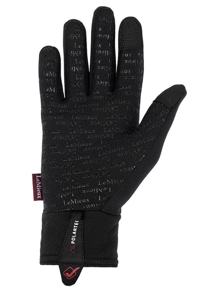 LeMieux Polar Tec Gloves - Black 4 LeMieux Polar Tec Gloves - Black - Image 2