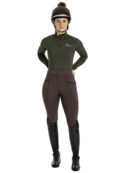 LeMieux Winter Pull On Seamless Breech - Brown -Equestrian Sale Store lmslessbreechbrown4rdy