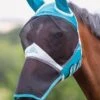 Shires Fine Mesh Fly Mask With Ears & Nose - Teal 1 Shires Fine Mesh Fly Mask With Ears & Nose - Teal -Equestrian Sale Store meshmaskearsand nose