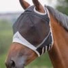 Shires Fine Mesh Fly Mask With Ear Holes - Black -Equestrian Sale Store meshmaskwithears