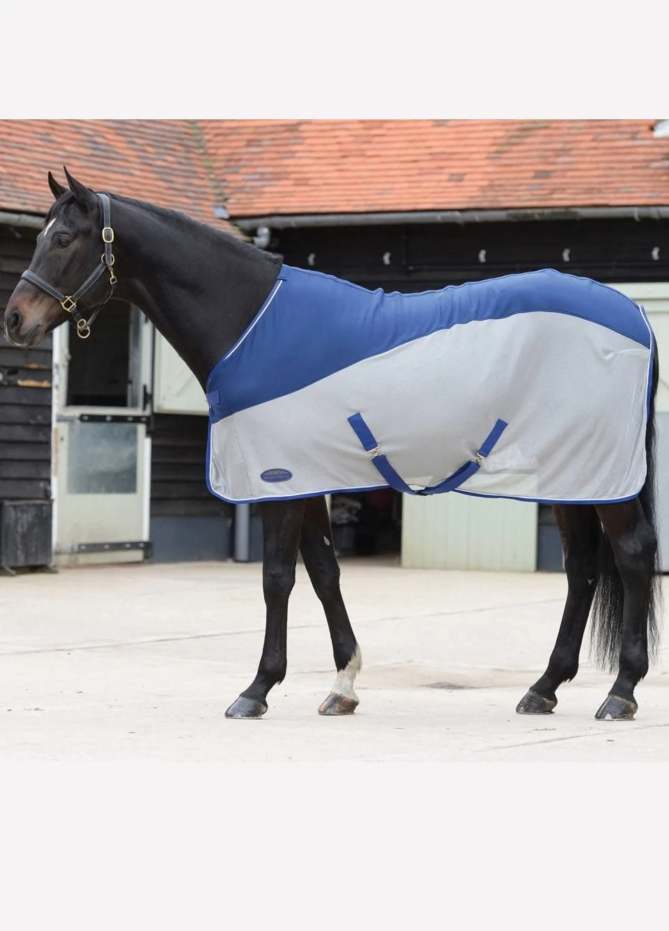 Weatherbeeta Micro-Air Cooler Std Neck - Navy/Grey/White 3 Weatherbeeta Micro-Air Cooler Std Neck - Navy/Grey/White