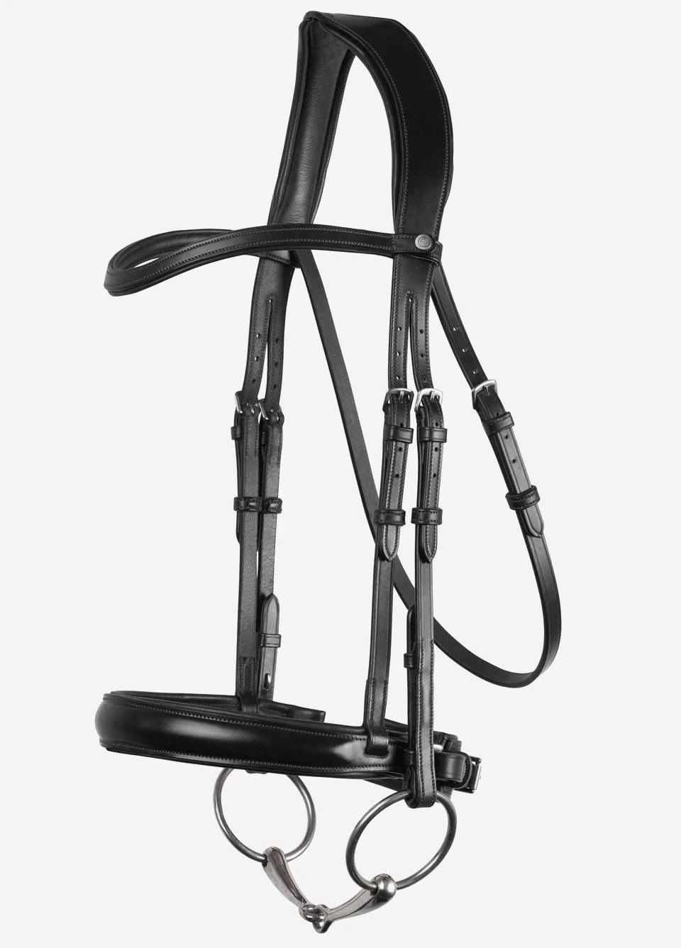 Montar Normandie Eco-Leather Dressage Bridle - Black 5 Montar Normandie Eco-Leather Dressage Bridle - Black - Image 3