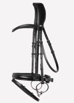 Montar Normandie Eco-Leather Dressage Bridle - Black