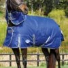 Weatherbeeta ComFiTec Premier Free II Detach-A-Neck Med - Dark Blue/Grey/White -Equestrian Sale Store premfreedanmedrdy