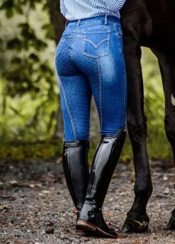 PS Of Sweden Maggie Breeches - Blue Denim -Equestrian Sale Store psmaggiedenim4rdy