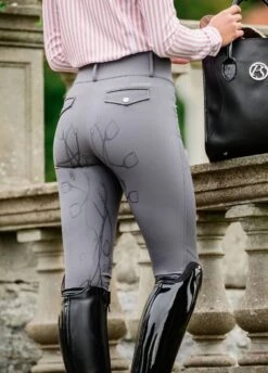 PS Of Sweden Zoe Breeches - Grey -Equestrian Sale Store pszoebreechgrey3rdy