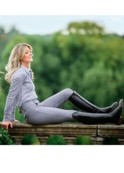 PS Of Sweden Zoe Breeches - Grey -Equestrian Sale Store pszoebreechgrey4rdy