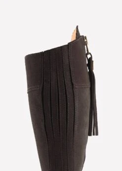 Fairfax & Favor Suede Flat Regina - Chocolate -Equestrian Sale Store reginaachoc4