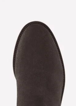 Fairfax & Favor Suede Flat Regina - Chocolate -Equestrian Sale Store reginachoc6