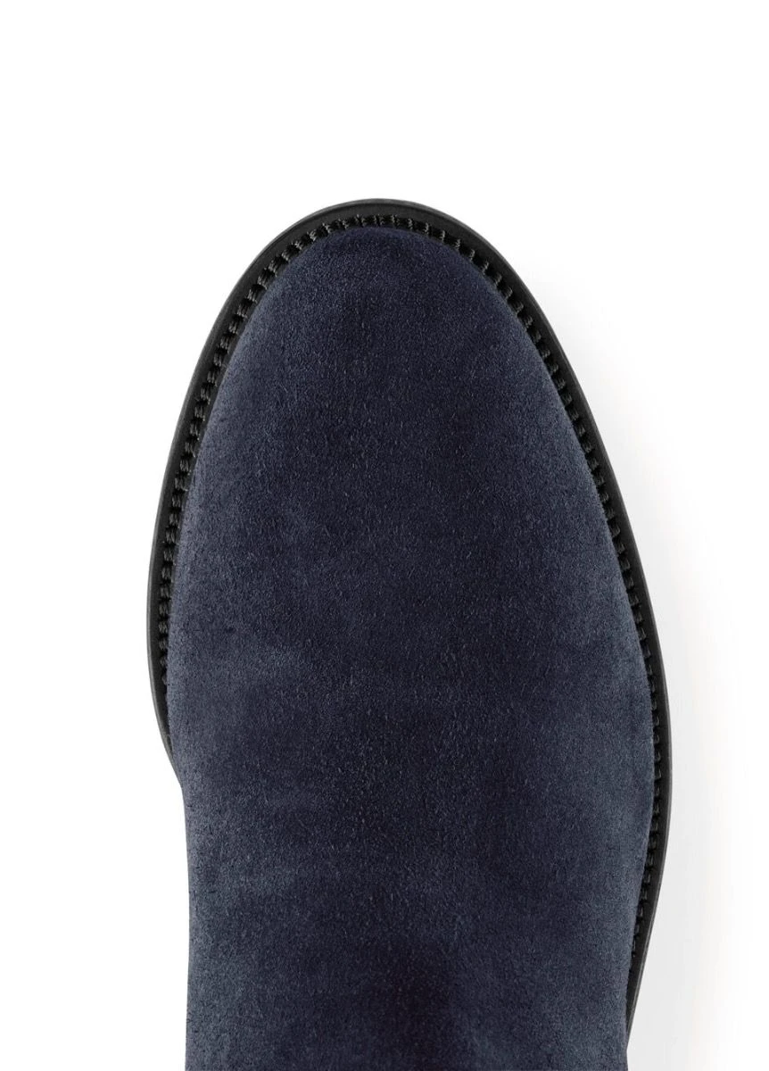 Fairfax & Favor Ladies Heeled Regina Narrow Fit Suede Boot - Navy 8 Fairfax & Favor Ladies Heeled Regina Narrow Fit Suede Boot - Navy - Image 6