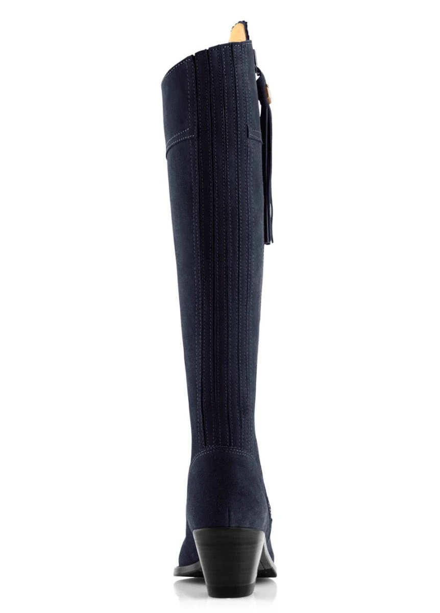Fairfax & Favor Ladies Heeled Regina Narrow Fit Suede Boot - Navy 6 Fairfax & Favor Ladies Heeled Regina Narrow Fit Suede Boot - Navy - Image 4