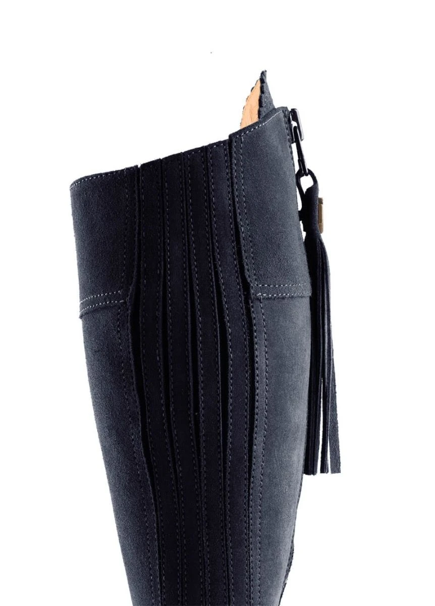 Fairfax & Favor Ladies Heeled Regina Narrow Fit Suede Boot - Navy 7 Fairfax & Favor Ladies Heeled Regina Narrow Fit Suede Boot - Navy - Image 5