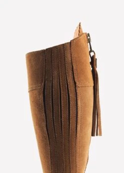 Fairfax & Favor Suede Flat Regina - Tan -Equestrian Sale Store reginatan4