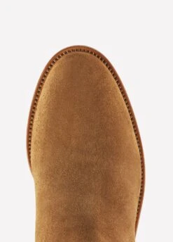 Fairfax & Favor Suede Flat Regina - Tan -Equestrian Sale Store reginatan6