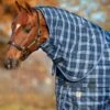 Rhino Original Stable Hood Medium - Navy Check/Indigo 1 Rhino Original Stable Hood Medium - Navy Check/Indigo -Equestrian Sale Store rhino stable hood medium navy check 1rdy