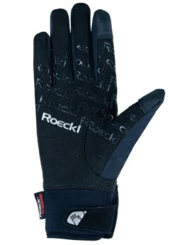 Roeckl Waregem Gloves - Black/Silver -Equestrian Sale Store roecklwaregemblksvr2rdy