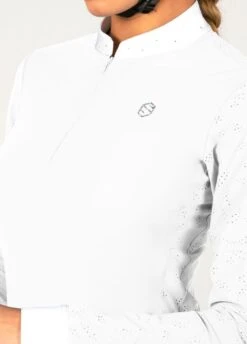 Samshield Louison Long Sleeve Show Shirt - White -Equestrian Sale Store samshield louison long sleeves white 3rdy