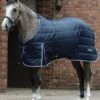 Saxon Channel Quilt Standard Neck Medium Stable - Navy/White -Equestrian Sale Store saxon chann med std navy white 1rdy