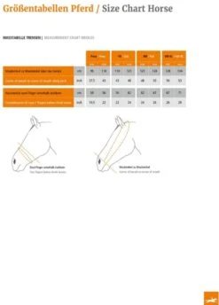 Schockemohle Tokyo Select Anatomical Bridle - Brown -Equestrian Sale Store schockemohlebsizechartrdy 1