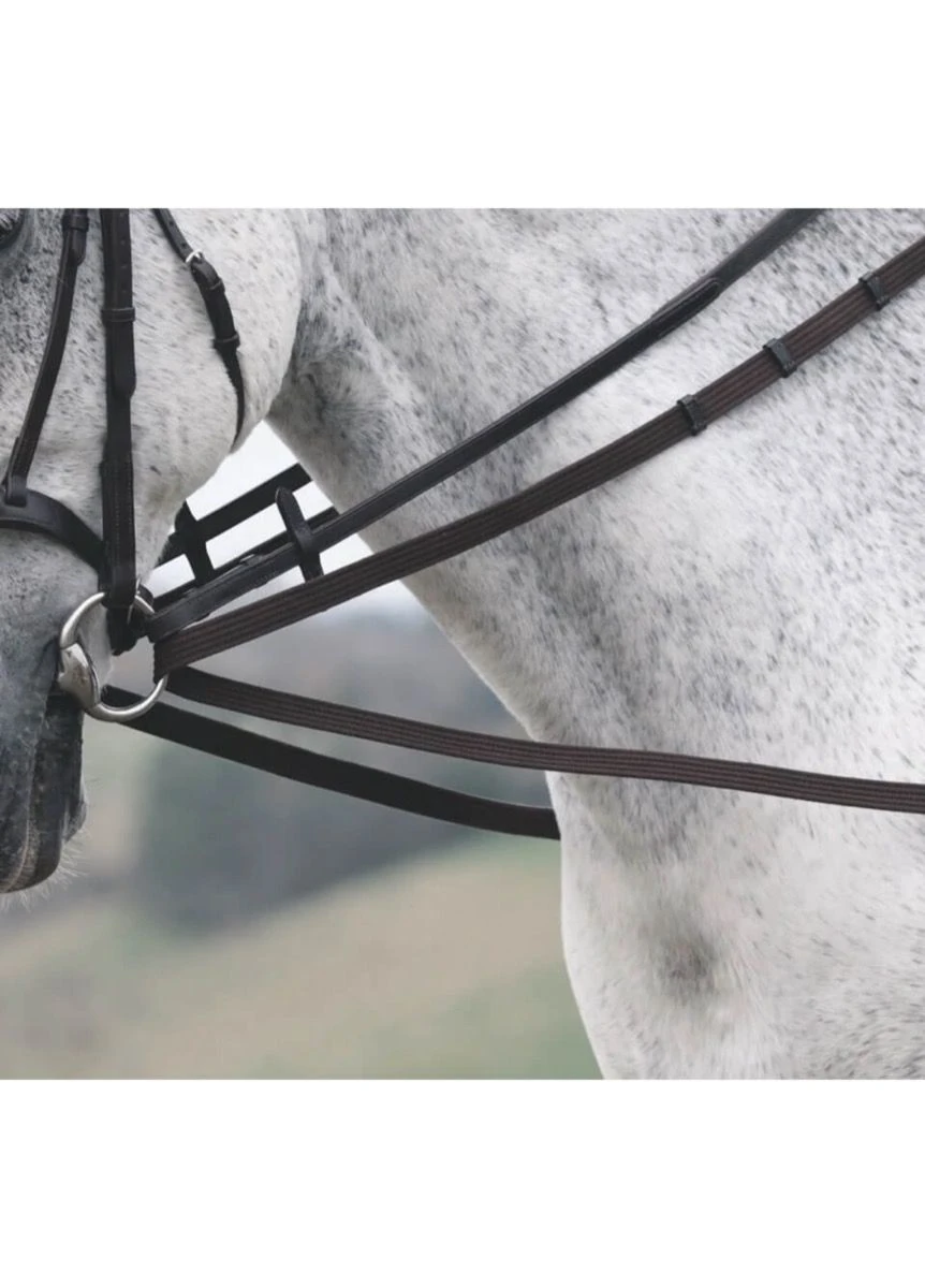 Shires Cotton Web Draw Rein - Black 3 Shires Cotton Web Draw Rein - Black