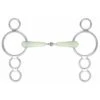 Shires Equikind Jointed 3 Ring Gag Bit - Pale Green -Equestrian Sale Store shires equikind 3ring palegreen 1rdy
