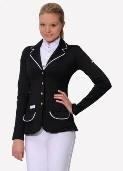 Spooks Womens Show Jacket - Black/White -Equestrian Sale Store showjacket black xx