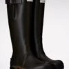 Hunter Ladies Balmoral Neoprene Tech Sole Wellingtons - Dark Olive