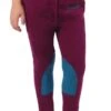Hy Equestrian Thelwell Fleece Tots Jodhpurs - Imperial Purple/Pacific Blue -Equestrian Sale Store thelwell fleece jods purp 1rdy