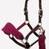 LeMieux Vogue Fleece Headcollar & Leadrope Set - Plum/Black -Equestrian Sale Store vogueplumblack